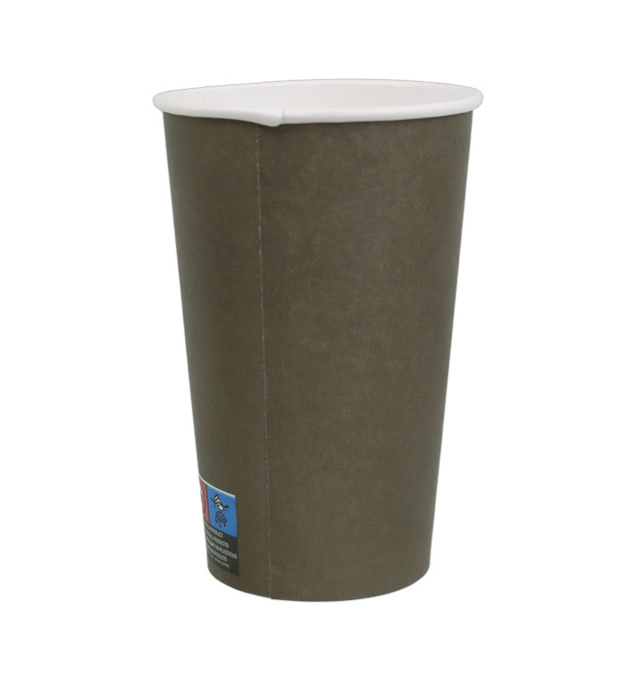 Kubki Papierowe 16 Oz/480ml Brązowy Ø9,0cm (50 Sztuk)