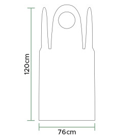 Fartuch jednorazowy plastikowy PE Block Niebieski 76x120cm (500 Sztuk) 