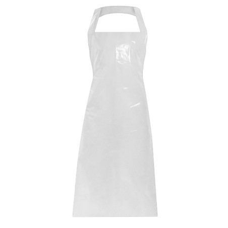 Disposable Plastic Apron PE G100 White 76x120cm (100 Units) 