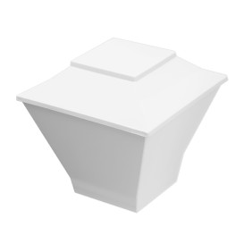 Plastic Lid for Tasting Bowl PS "Pagoda" Medium Size White 200 ml (240 Units)