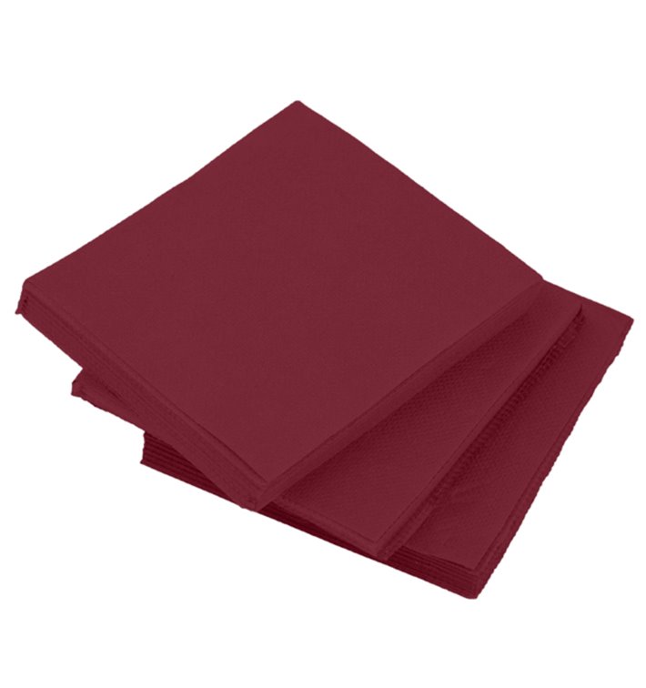 Serwetki Papierowe Micro Dot 20x20cm 2C Bordeaux (2.400 Sztuk)