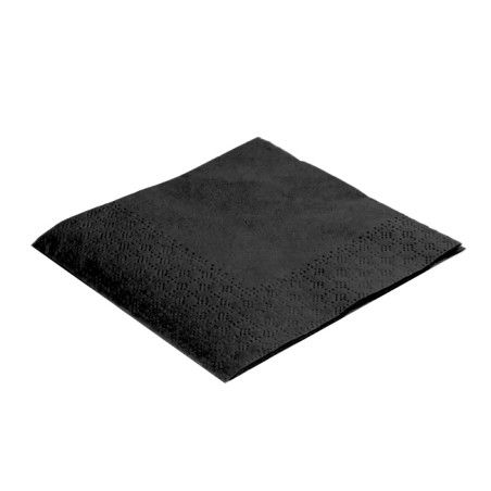 Serwetki Papierowe Koktajl 20x20cm 2-warstwowe Czarne (6.000 Sztuk)