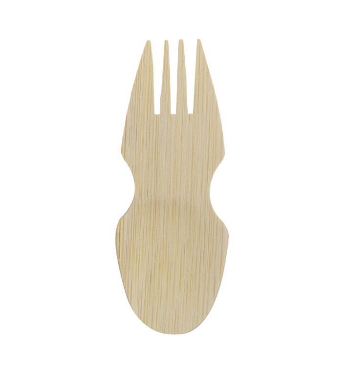 Widelczyki Spork Bambusowe 9cm (240 Sztuk)