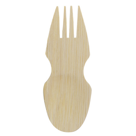 Widelec Spork Bambusowy 9cm w pudełku (240 Sztuk)