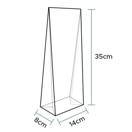 Torby Polipropylen Kwadrat 14x35+8cm G160 (1000 Sztuk)