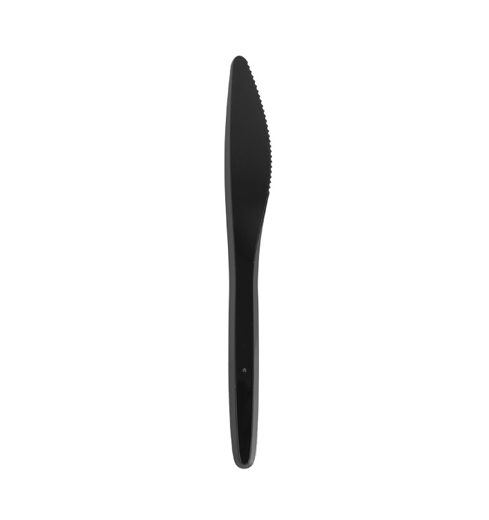 Nóż Plastikowi Luxuri Czarni 175 mm (100 Sztuk)