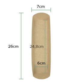 Podkładka pod Zapiekankę Kraft 500ml 24,8x6cm (500 Uds)