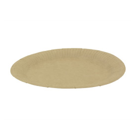 Talerze Papierowe Okrągłe “Radial” Kraft Ø18cm 200gr/m² (650 Sztuk)