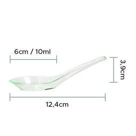 Fingerfood Łyżka Plastikowa Przezroczysta 12,4cm (12 Sztuk)