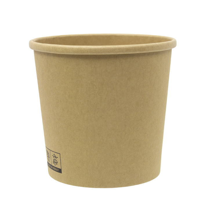 Pojemnik Papierowy Kraft 750ml Ø11,6cm (25 Sztuk)