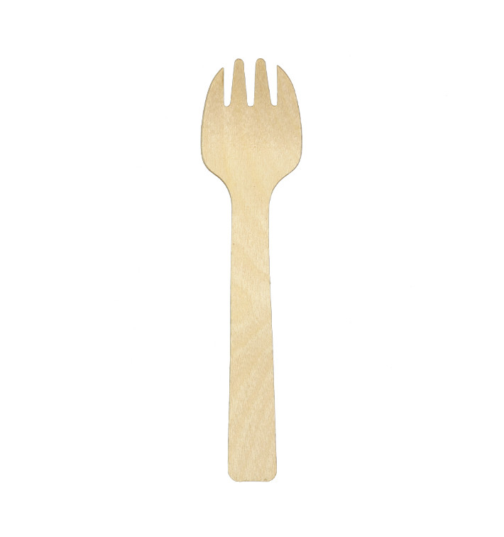 Widelczyki Spork Drewniane 10,5cm (100 Sztuk)