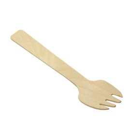 Widelczyki Spork Drewniane 10,5cm (100 Sztuk)