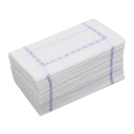 Serwetki Papierowe Zigzag Białe Ozdobne 14x14cm (7.500 Sztuk)