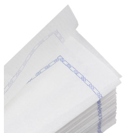 Serwetki Papierowe Zigzag Białe Ozdobne 14x14cm (250 Sztuk)