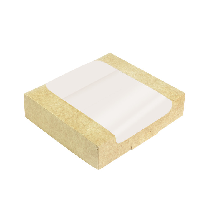 Kwadratowy Pojemnik z Kartonu PackiPack Vision Kraft 23x23x5,8cm (50 Sztuk)