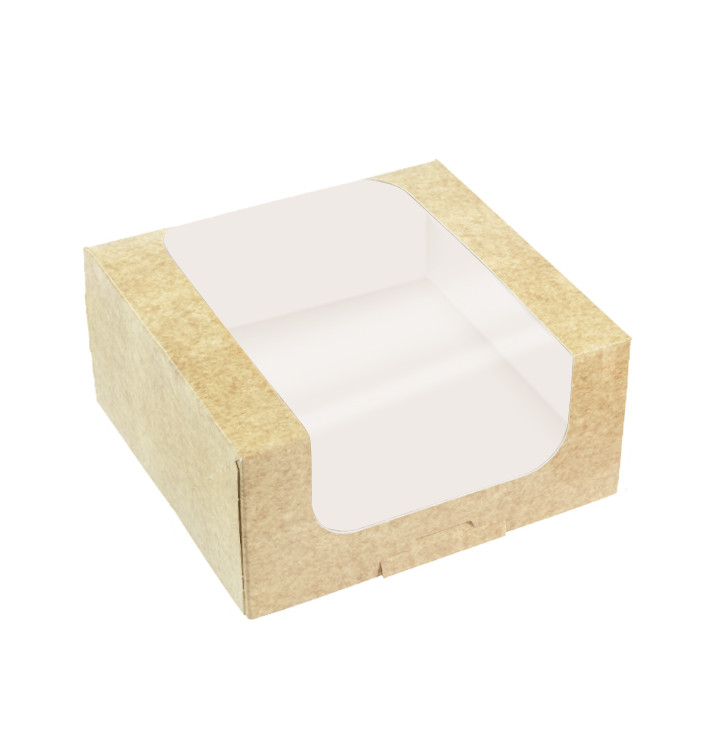 Kwadratowy Pojemnik z Kartonu PackiPack Vision Kraft 10x10x8cm (50 Sztuk)