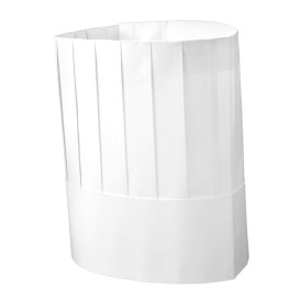 Disposable Chef Hat Pinstripe "TST" White (100 Units)