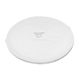 Talerz Papierowy Okrągły Biały Ø32cm 600g/m² (50 Sztuk)