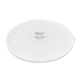 Talerz Papierowy Okrągły Biały Ø27cm 550g/m² (50 Sztuk)