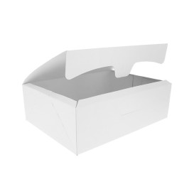 Pudełko Papierowy Biały na Ciasto 18,2x13,6x5,2cm 500g (25 Sztuk)