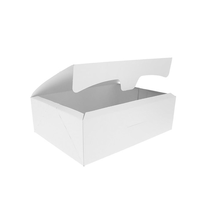 Pudełko Papierowy Biały na Ciasto 18,2x13,6x5,2cm 500g (25 Sztuk)