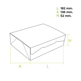 Pudełko Papierowy Różowy na Ciasto 18,2x13,6x5,2cm 500g (25 Sztuk)