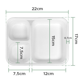 Sugarcane Tray 17x5,5x3,8cm (25 Units) 