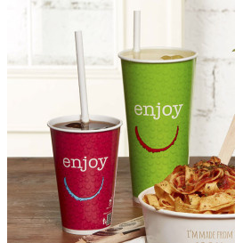 Kubek Papierowy "Enjoy" 22Oz/680ml Ø9,0cm (50 Sztuk)