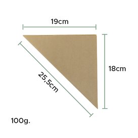 Rożek Papierowy Tłuszczoodporny Kraft 25,5cm 100gr (1.600 Sztuk)