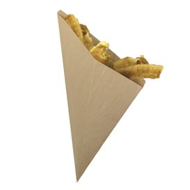 Rożek Papierowy Tłuszczoodporny Kraft 39cm 600gr (100 Sztuk)