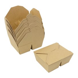 Pudełko Lunch Box Kraft-Kraft 2P 17x13,5x6,5cm 1.000ml (25 Sztuk)