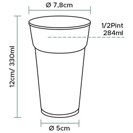 Kubki Plastikowe PP Przezroczyste 375ml Ø8,0cm (1702 Sztuk)