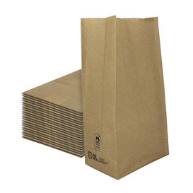 Torba Papierowa Kraft bez Uchwytów 50g/m² 15+9x28cm (25 Sztuk)