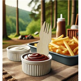 Widelec Spork Bambusowy 9cm w pudełku (240 Sztuk)