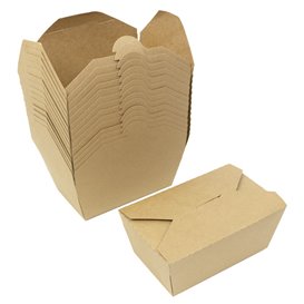 Pudełko Lunch Box Kraft-Kraft 16x10x6,5cm 900ml (200 Sztuk)