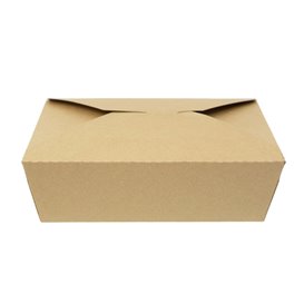 Pudełko Lunch Box Kraft-Kraft 21,5x15,5x6,5cm 1.900ml (200 Sztuk)