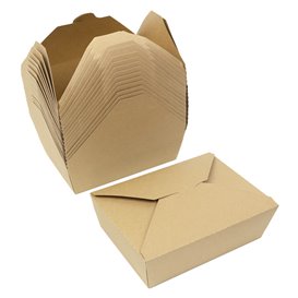 Pudełko Lunch Box Kraft-Kraft 21,5x15,5x6,5cm 1.900ml (200 Sztuk)