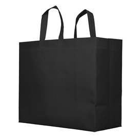 Non-Woven PREMIUM Bag with Short Handles Black 45+20x40cm (100 Units)