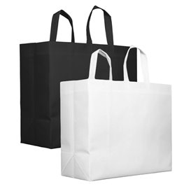 Non-Woven PREMIUM Bag with Short Handles White 45+20x40cm (25 Units)