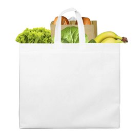 Non-Woven PREMIUM Bag with Short Handles White 45+20x40cm (25 Units)