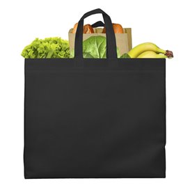 Non-Woven PREMIUM Bag with Short Handles Black 45+20x40cm (100 Units)