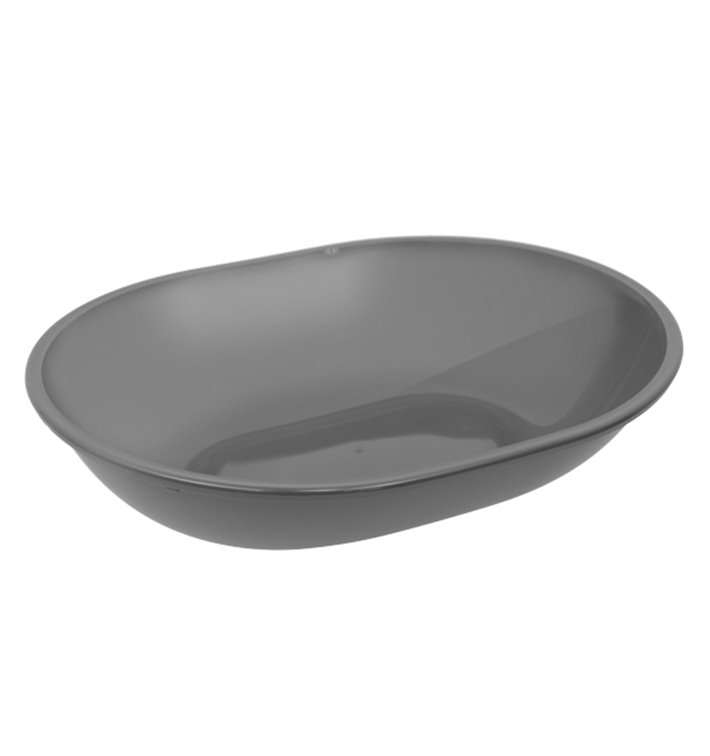 Miska wielokrotnego użytku PP Bio Grey „Revolve” Owal 1000ml 22x17,4x5cm (144 sztuk)