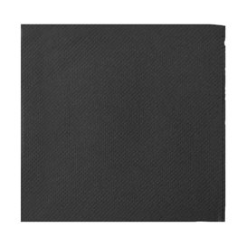 Serwetki Koktajl Micro Dot 2-warstwowe Czarne 20x20cm (100 Sztuk)