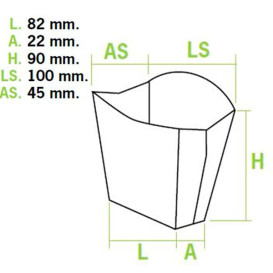 Pudełka Kraft na Frytki Małe 8,2x2,2x9cm (600 Sztuk)