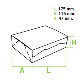 Pudełka Cukiernicze Kartonowe 17,5x11,5x4,7cm 250g Białe (20 Sztuk)
