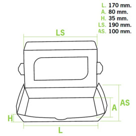 Opakowania Kartonowe Premium 19x10x3,5cm 480ml (10 Sztuk)