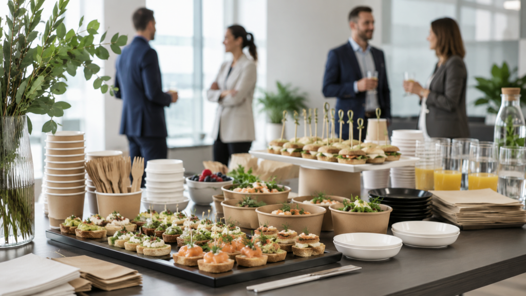 Catering firmowy z zastawą na spotkania i wydarzenia firmowe