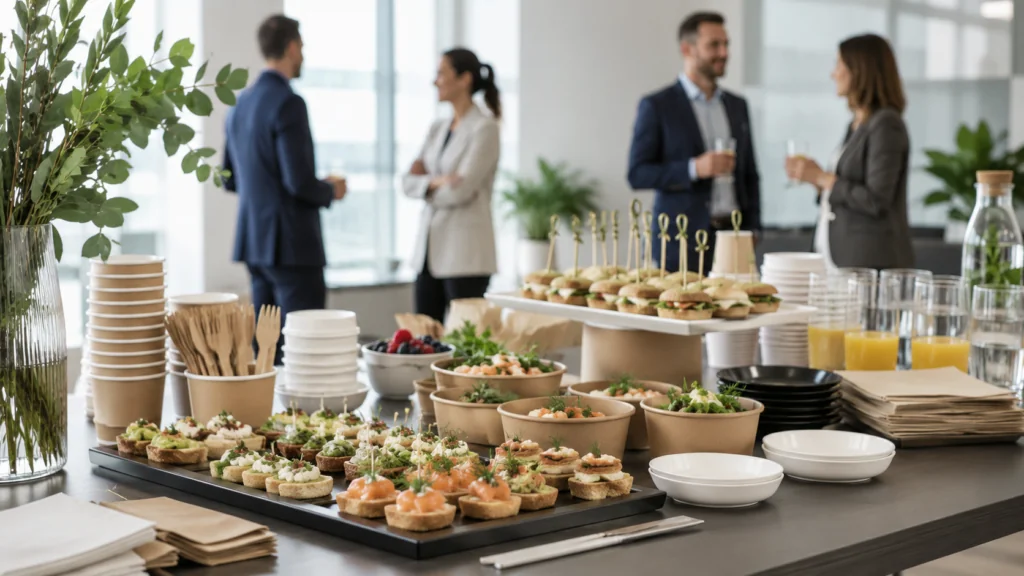 Catering firmowy z zastawą na spotkania i wydarzenia firmowe