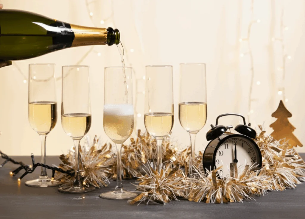 Spersonalizowane kieliszki do cava na wyjątkowy toast sylwestrowy.
